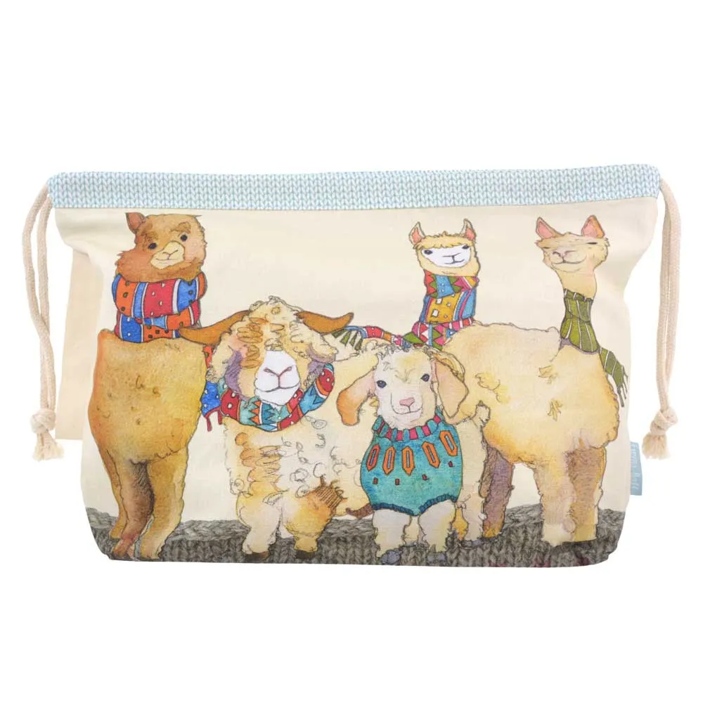巾着バッグ Alpaca & Angora