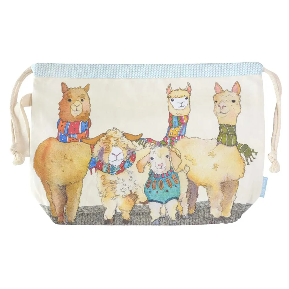 巾着バッグ Alpaca & Angora