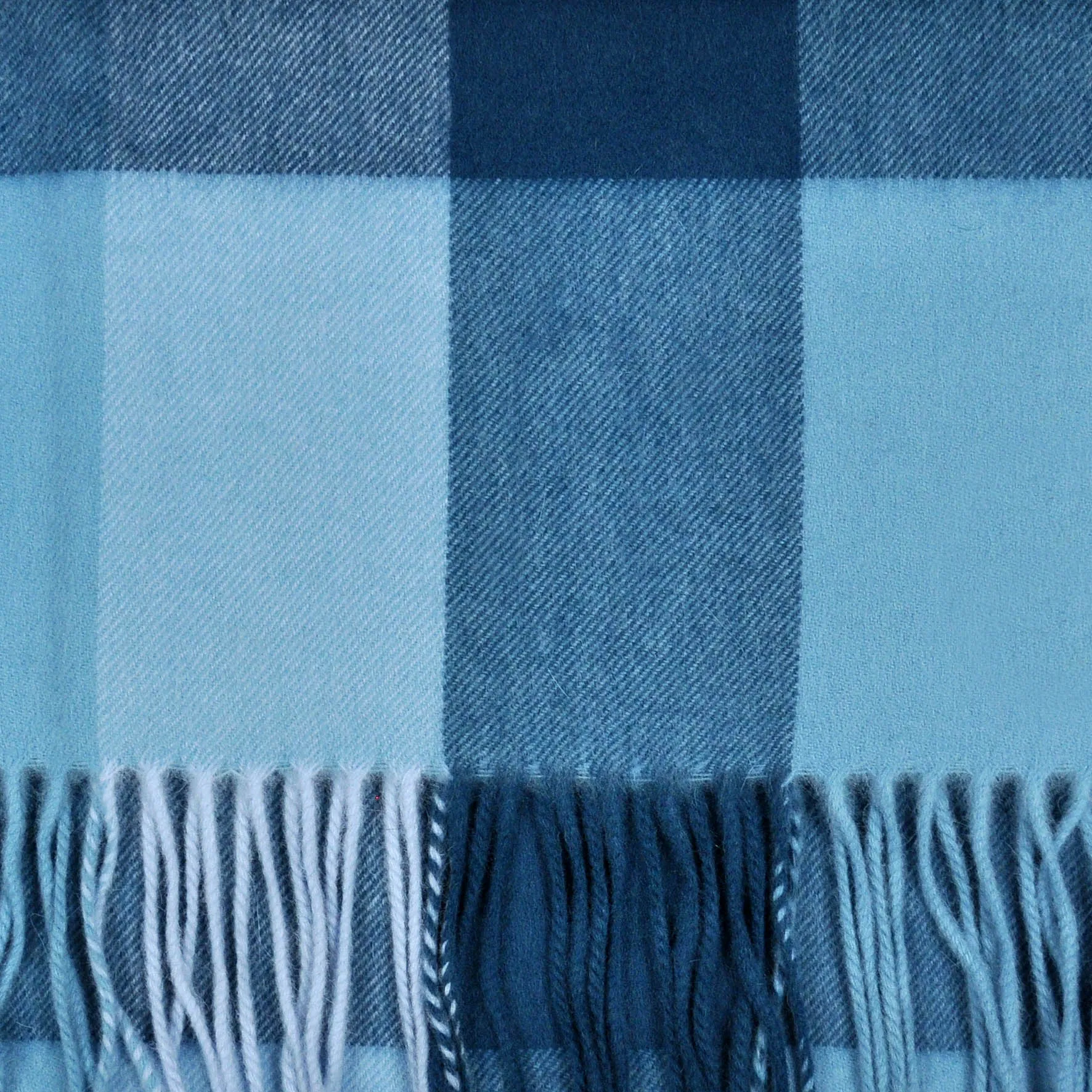 Blocks Stripes Winter Scarf in Teal & Blues