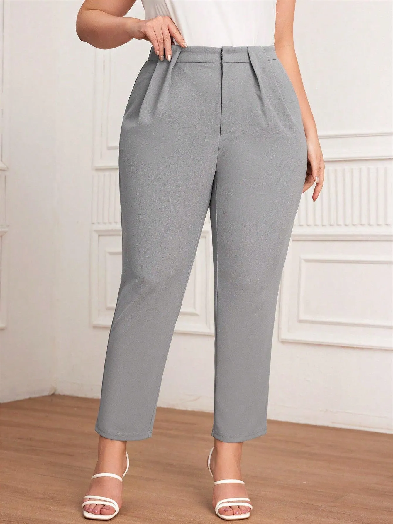 Calça De Cintura Alta Plus Size - Angela