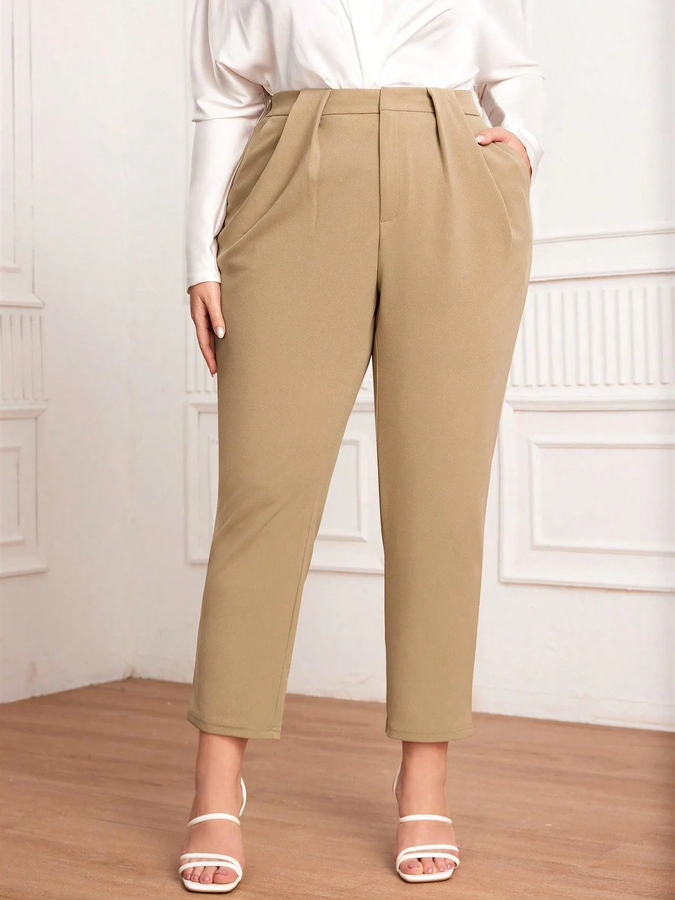 Calça De Cintura Alta Plus Size - Angela
