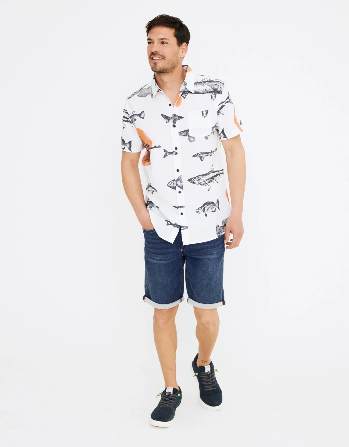 Camisa Manga Corta Estampada - Bruny