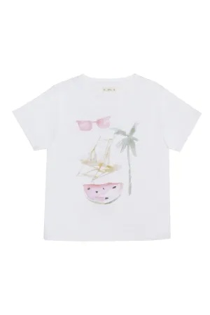 Camiseta blanca básica para mujer