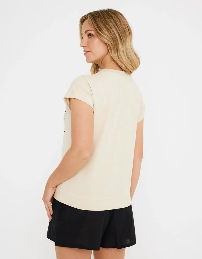 Camiseta Manga Corta Beige - Badena