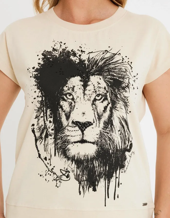 Camiseta Manga Corta Beige - Badena