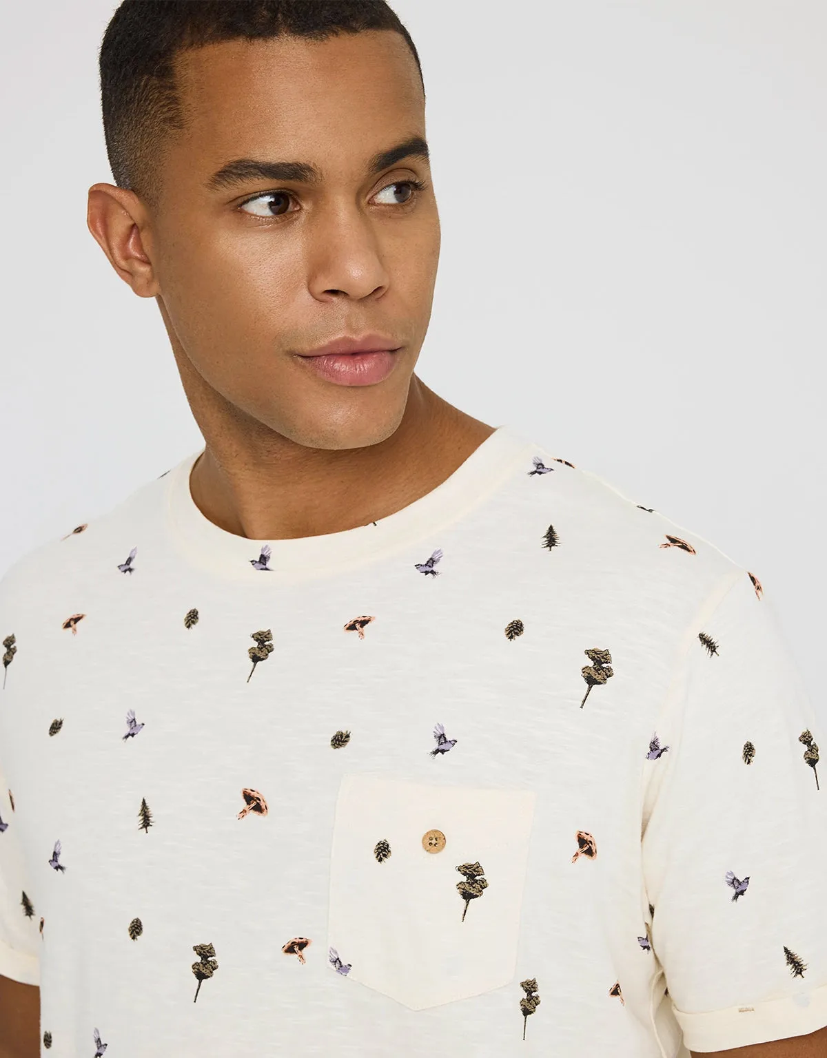 Camiseta Manga Corta Estampado - Birdmush