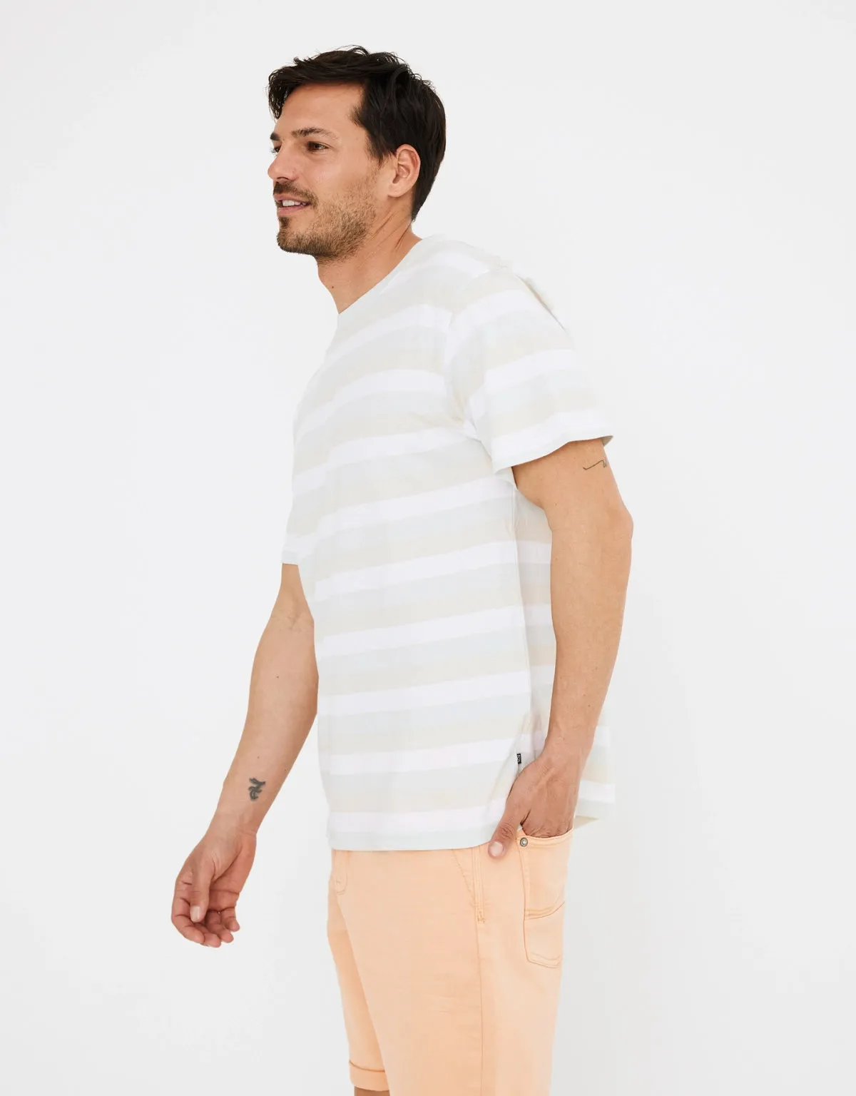 Camiseta Manga Corta Rayas - Ayax
