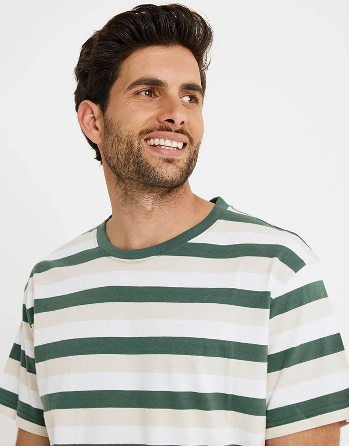 Camiseta Manga Corta Rayas - Ayax