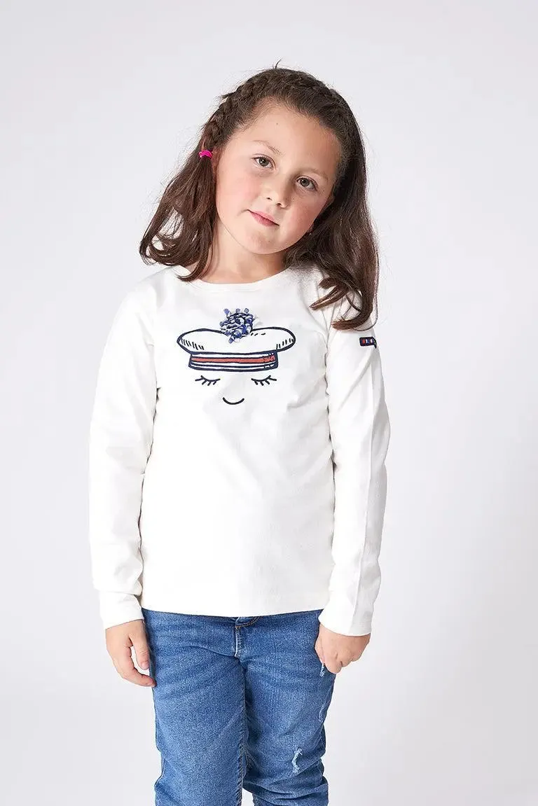 Camiseta marinera manga larga en algodón