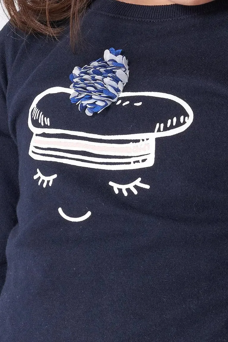 Camiseta marinera manga larga en algodón