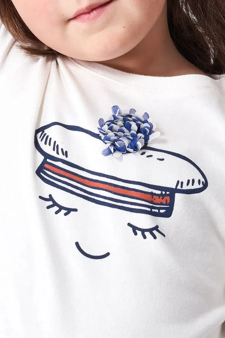 Camiseta marinera manga larga en algodón