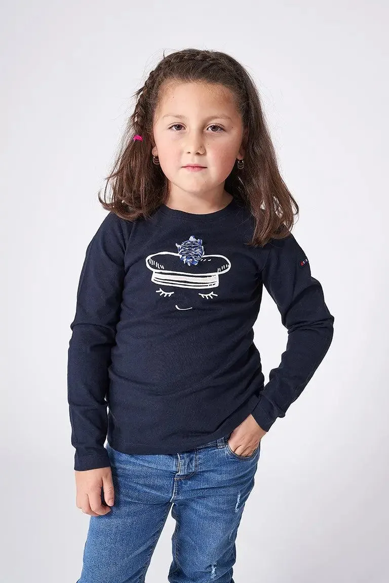 Camiseta marinera manga larga en algodón