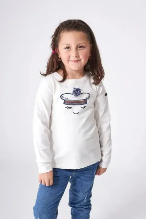Camiseta marinera manga larga en algodón