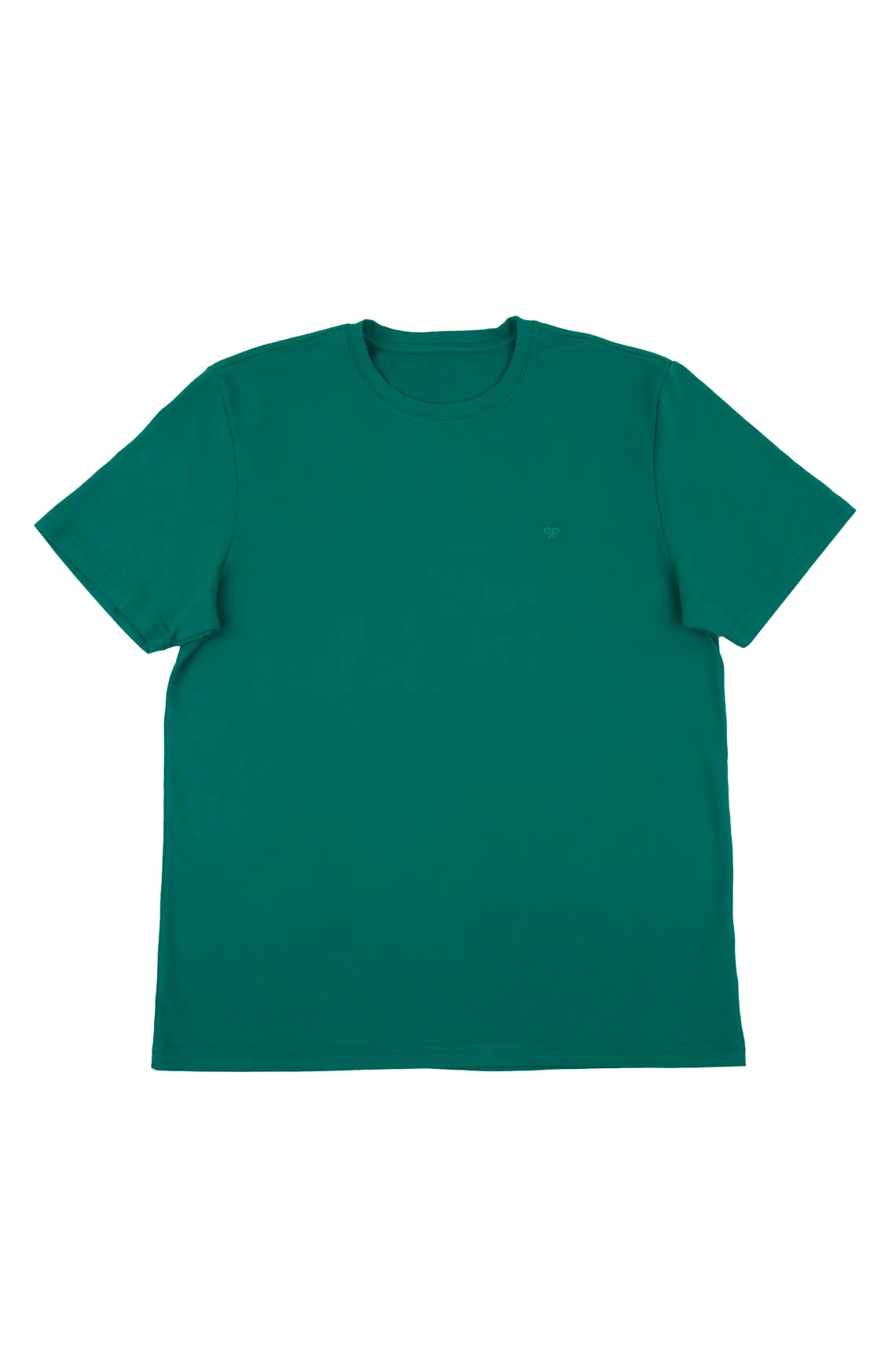 Camiseta verde cuello redondo tela tipo piqué slim estampada para hombre