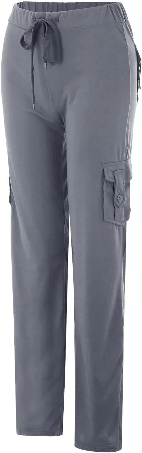 Cargo Pants for Women High Waisted Casual Pants Wide Leg Cargo Pants with Pockets Baggy Bootcut Trousers