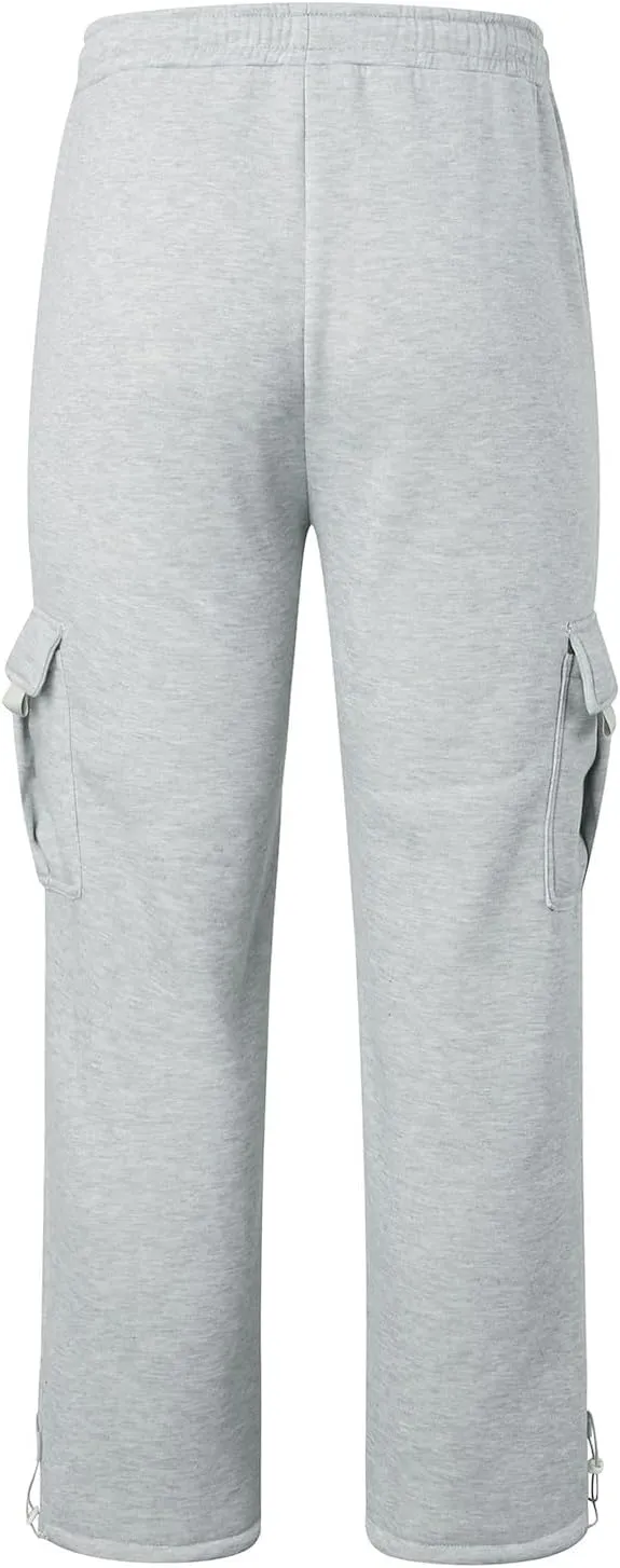 Casual Jogger Pants for Men Breathable Relaxed Fit Chino Outdoor Cargo Pants Travel Comfy Twill Jogging Sweatpants