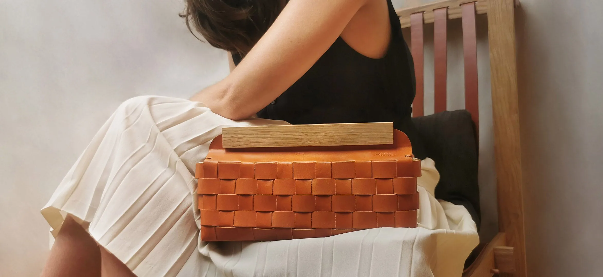 Clutch Mimbre avellana