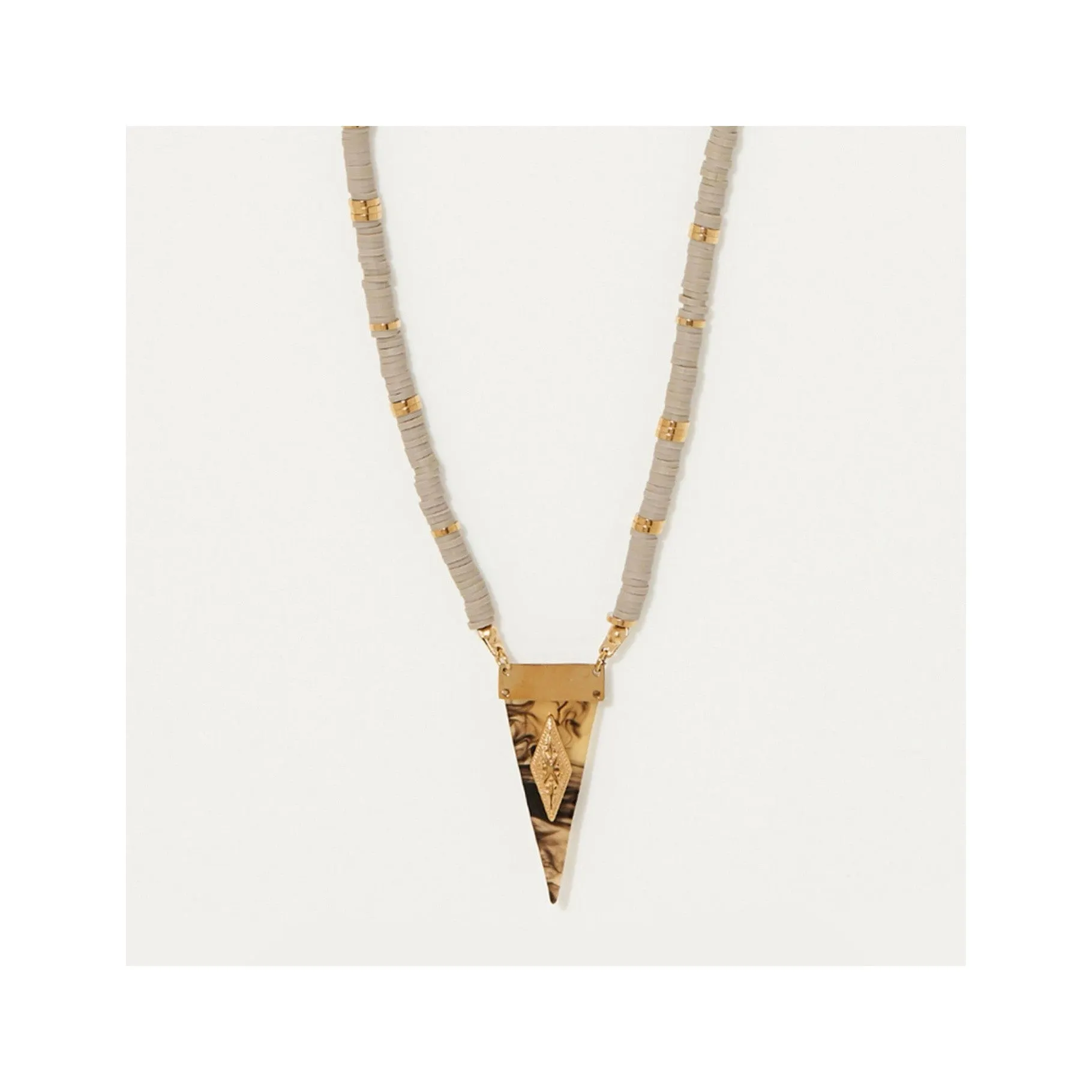 Collier Maitum Résine - Laiton Doré