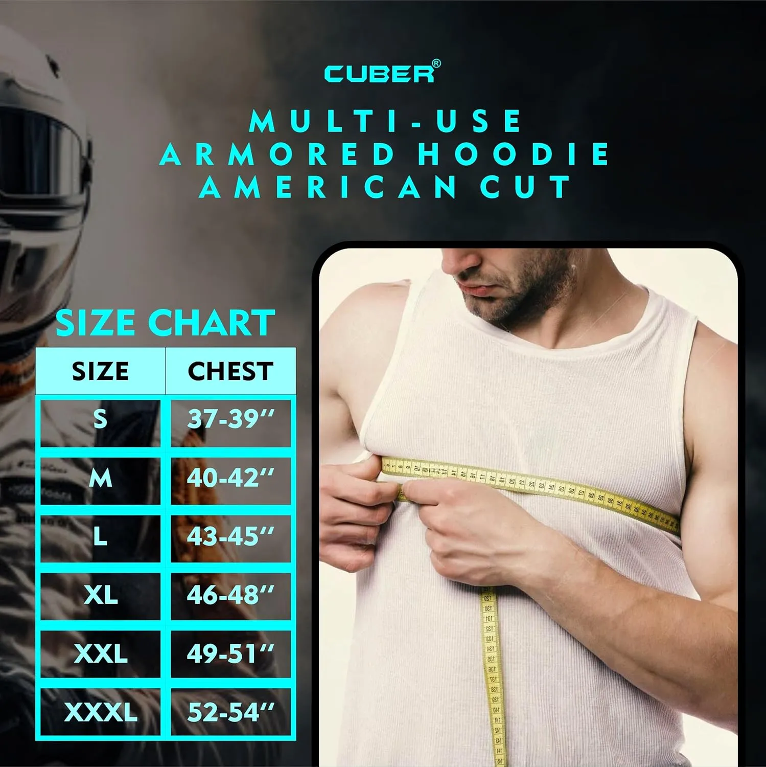 CUBER ARMORED MOTORCYCLE HOODIE FOR MEN & WOMEN,MOTORCYCLE SWEATSHIRT WITH ARMOR,POWERSPORTS PROTECTIVE RIDING BIKER JACKET