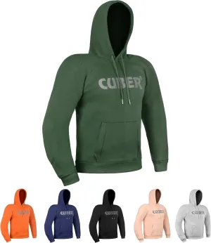 CUBER ARMORED MOTORCYCLE HOODIE FOR MEN & WOMEN,MOTORCYCLE SWEATSHIRT WITH ARMOR,POWERSPORTS PROTECTIVE RIDING BIKER JACKET