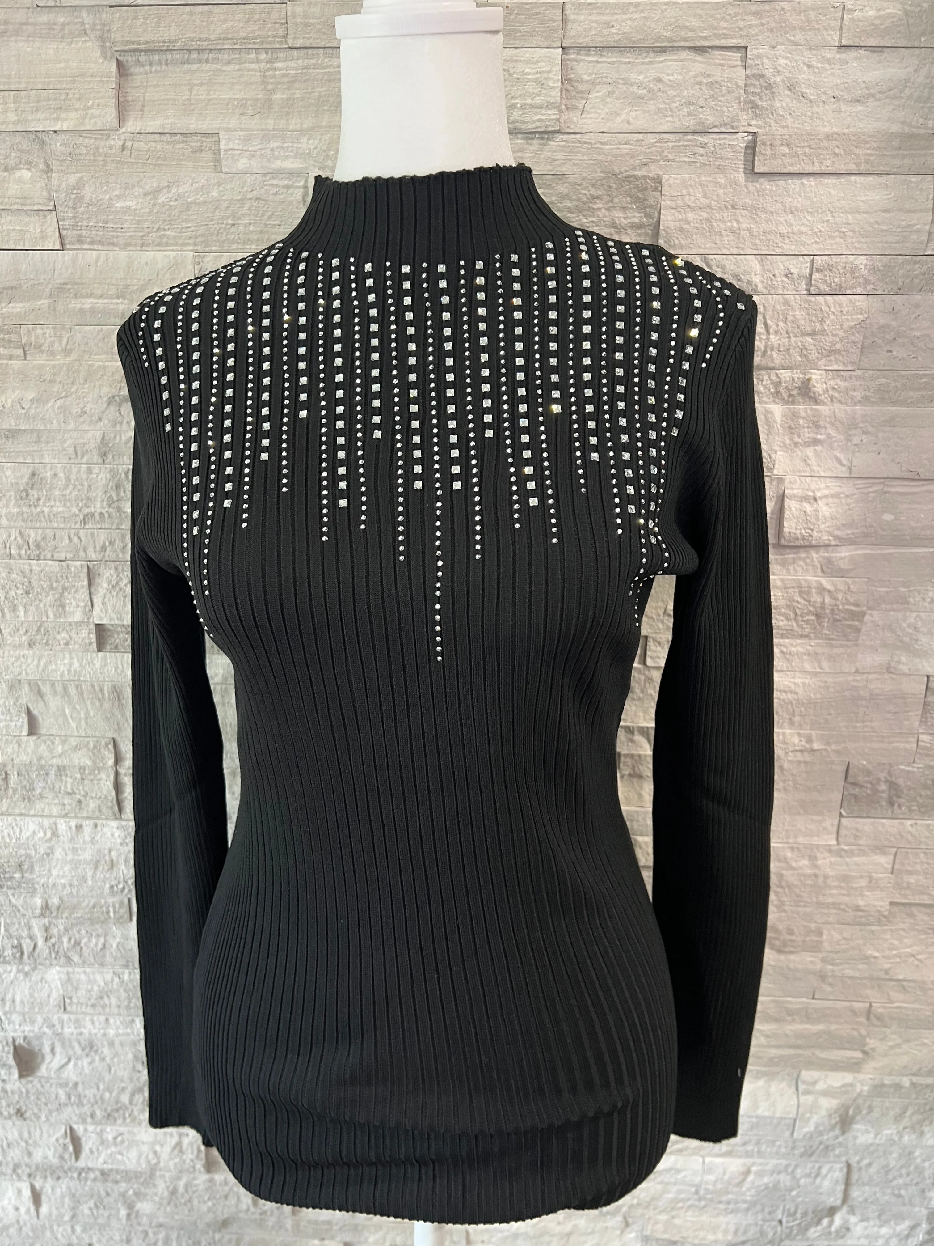 EMBELLISHED MIRROR SWEATER