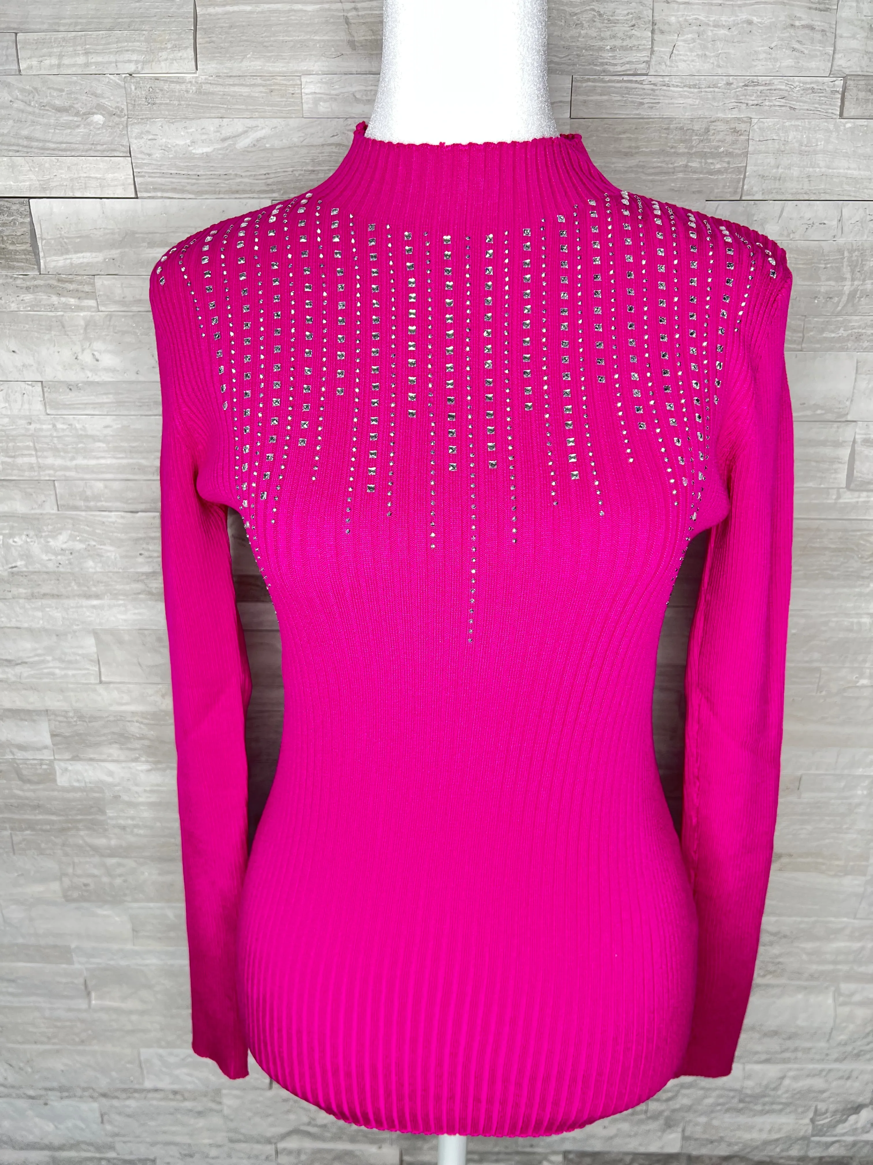 EMBELLISHED MIRROR SWEATER