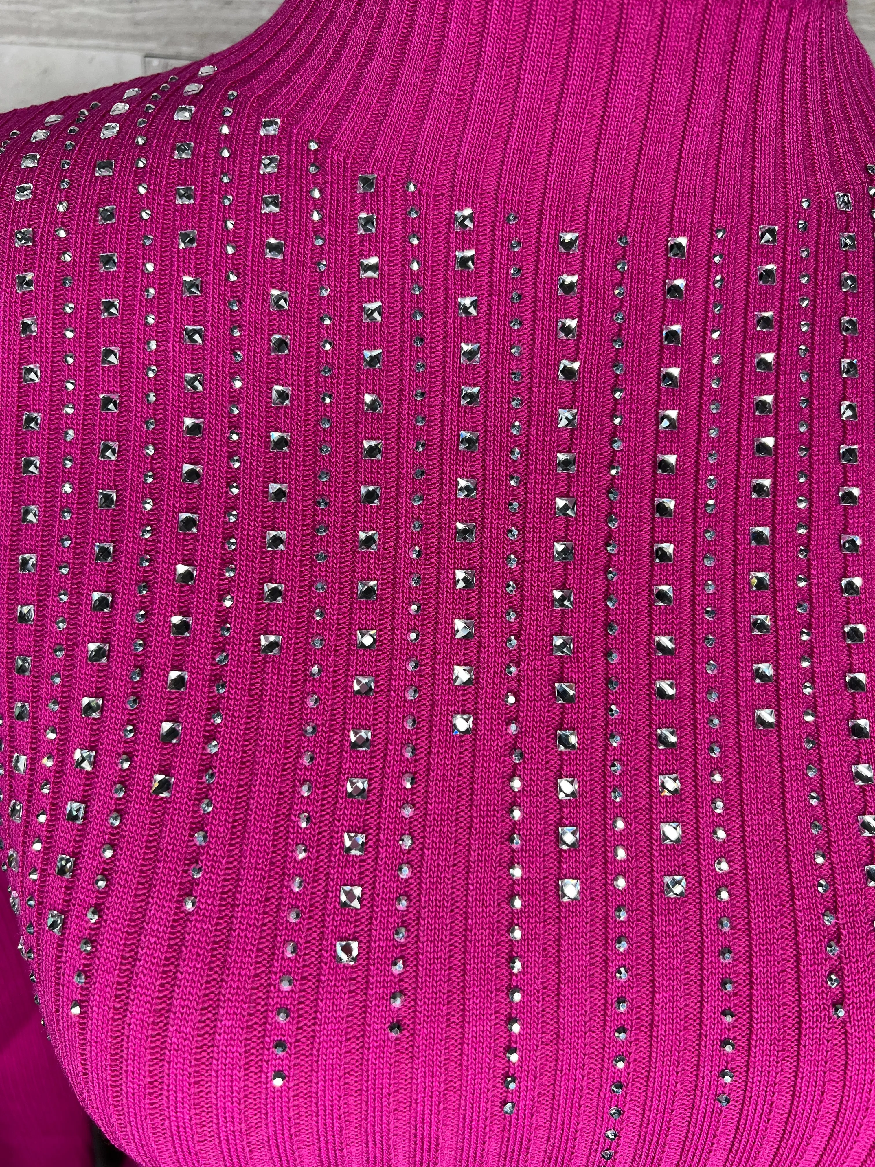 EMBELLISHED MIRROR SWEATER