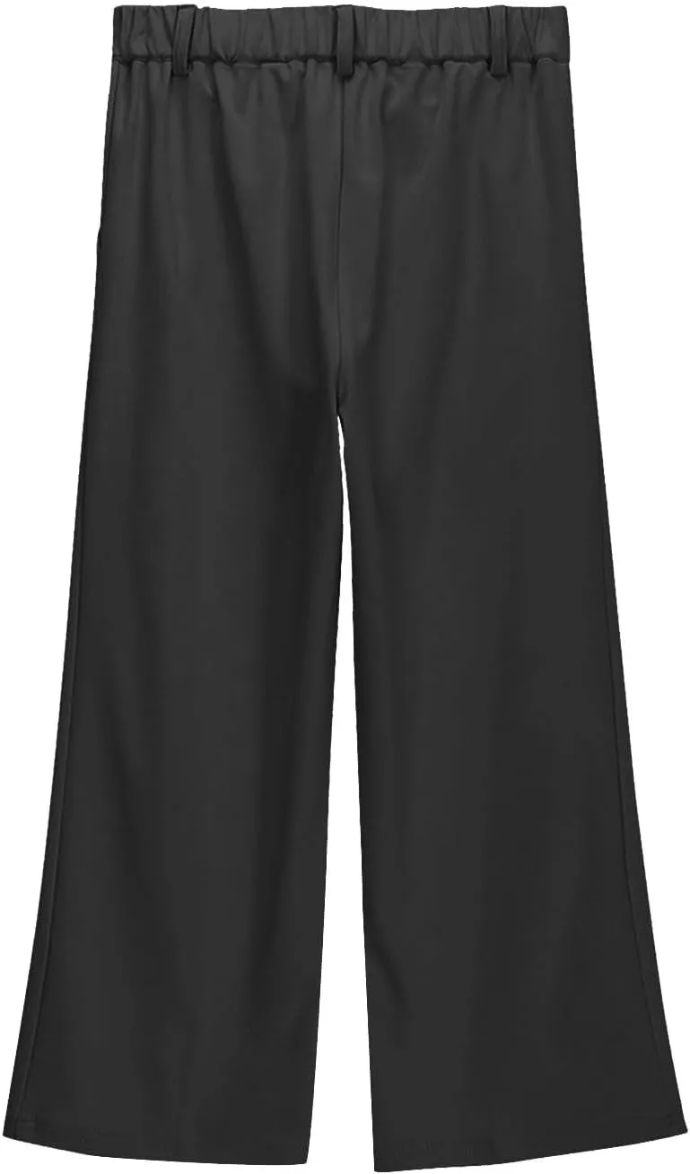 Girls' Dress Pants High Waisted Wide Leg Pants Kids Formal Uniform Pants Long Trousers Cute Preppy Clothes for Teens