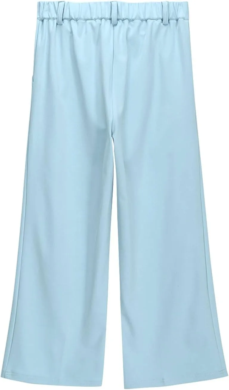 Girls' Dress Pants High Waisted Wide Leg Pants Kids Formal Uniform Pants Long Trousers Cute Preppy Clothes for Teens