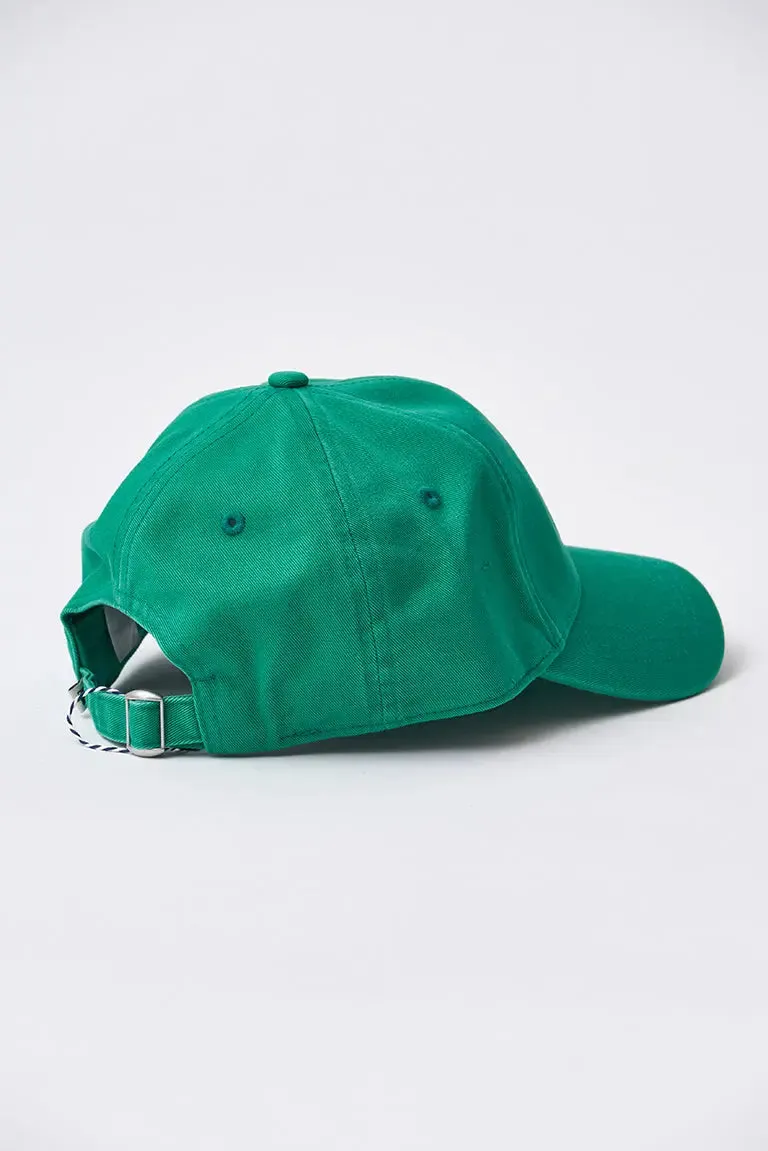 Gorra de algodón con timón bordado