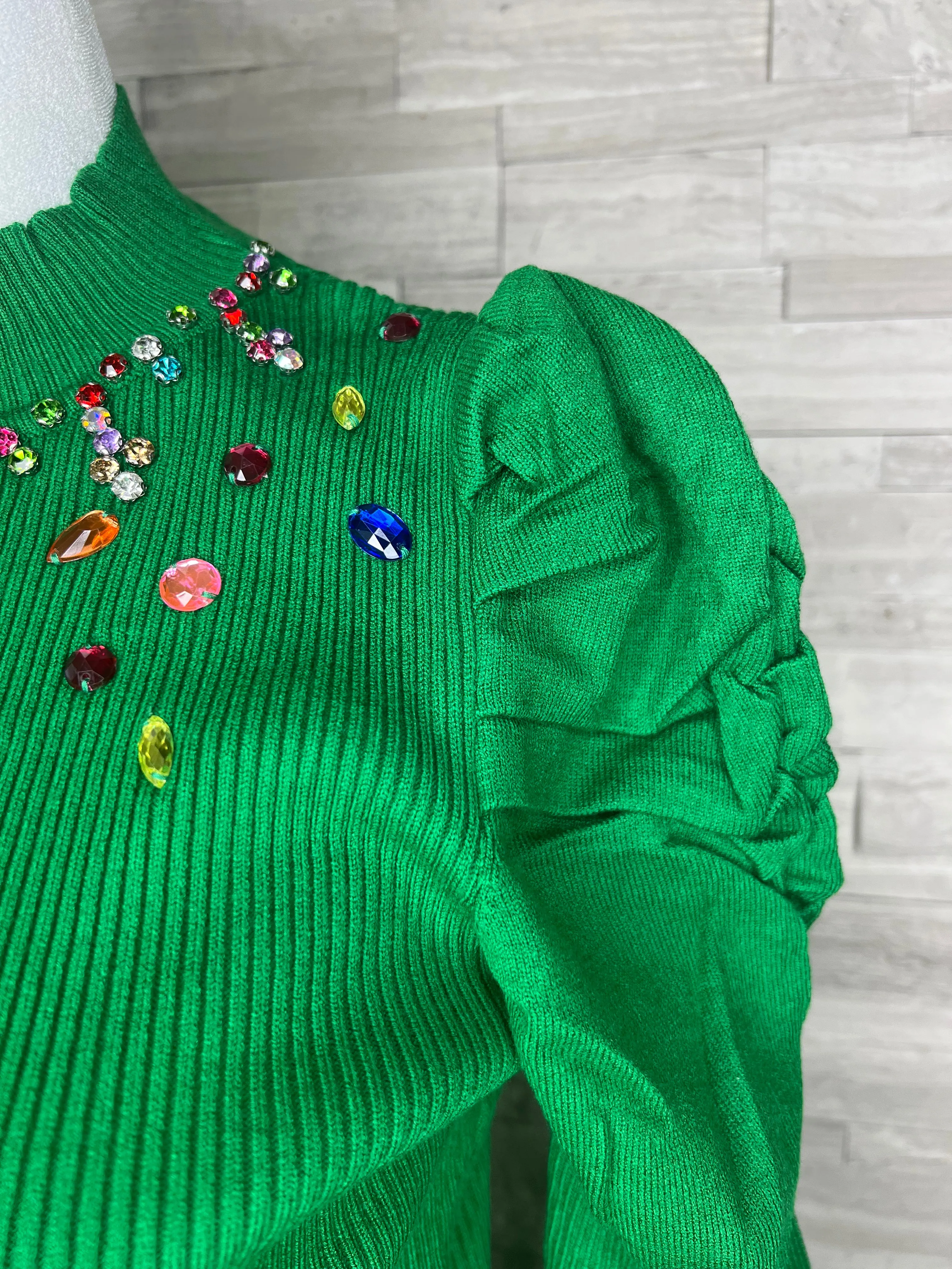 KNIT EMBELISHED SWEATER