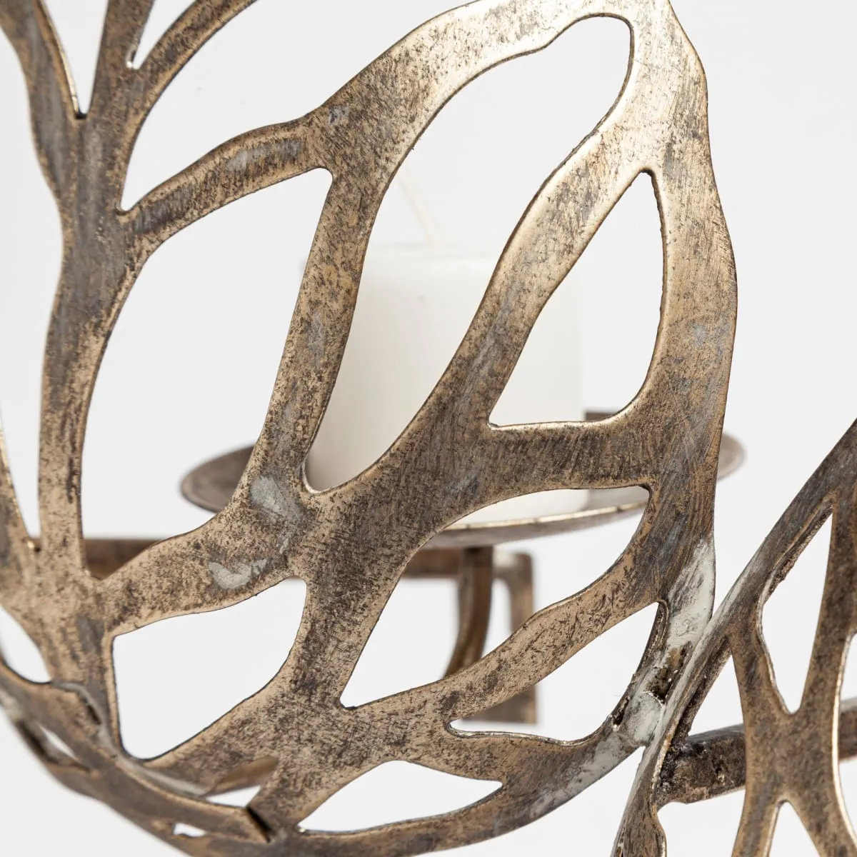 Lana Wall Candle Holder Champagne Metal | Set of 4