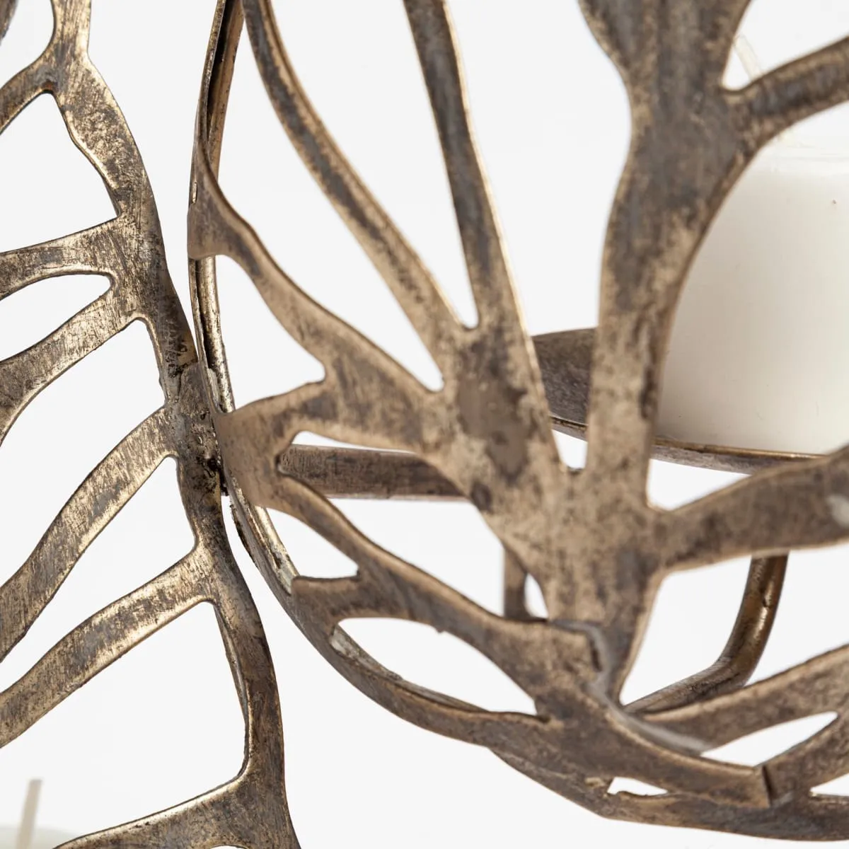 Lana Wall Candle Holder Champagne Metal | Set of 4