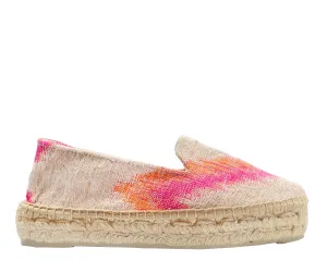 MANEBI - JUTE LINEN JAQUARD - YUCATAN - PINK ORANGE