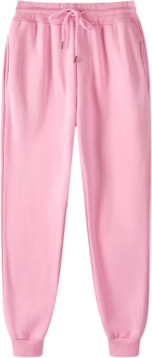 Mens Sweatpants Joggers Casual Solid Workout Track Pants Drawstring Fleece Lined Baggy Athletic Sweatpants