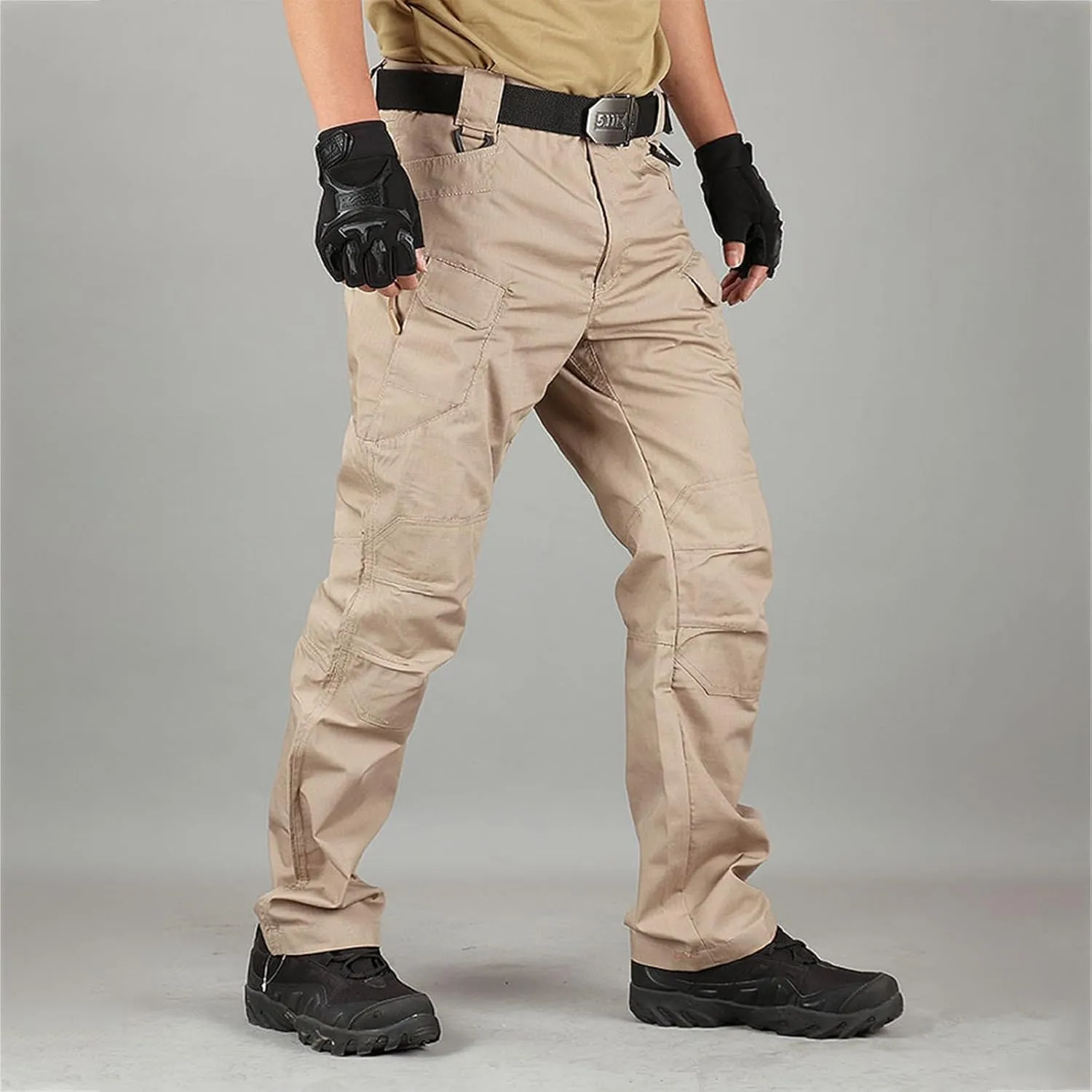 Mens Tactical Work Cargo Pants Stretch Ripstop Waterproof Pants Quick Dry Baggy Utility Outdoor Apparel