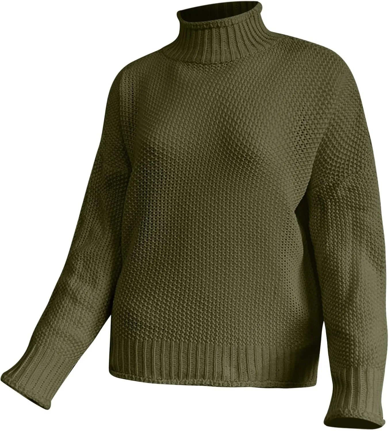 Oversized Sweaters for Women Cable Knit Pullover Sweater Wool Turtleneck Long Sleeve Jumper Fall Winter Casual Tops