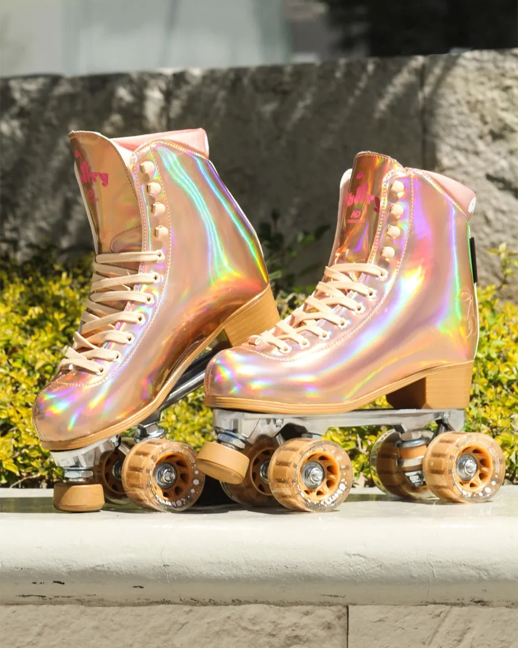 PATINES CLÁSICOS CHERRY QUADS DAMA ORO