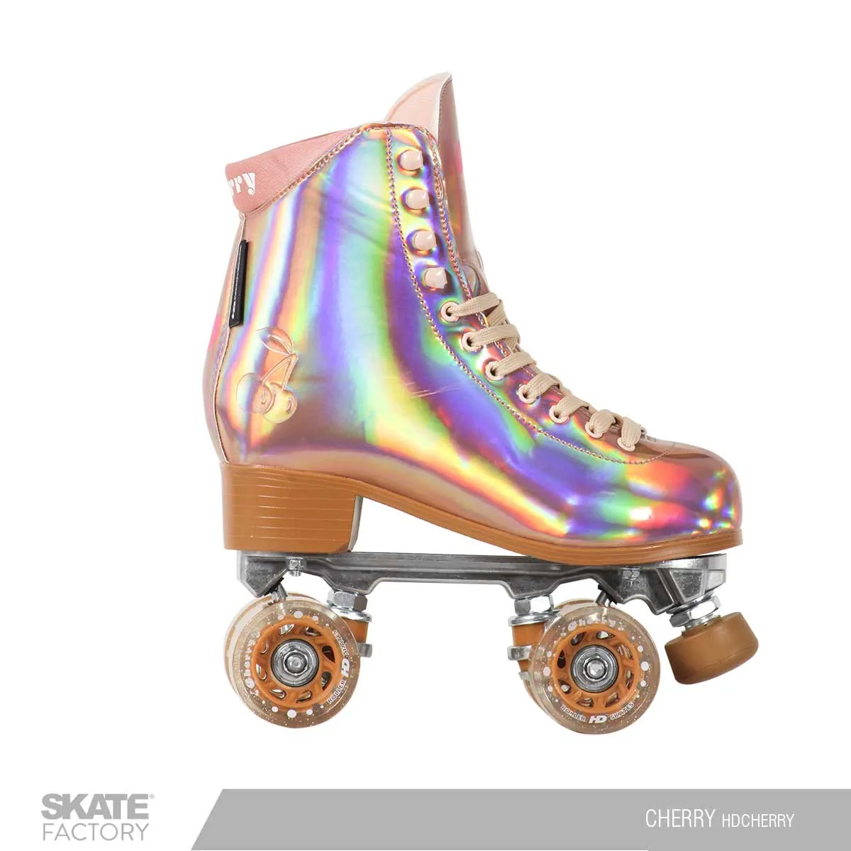 PATINES CLÁSICOS CHERRY QUADS DAMA ORO