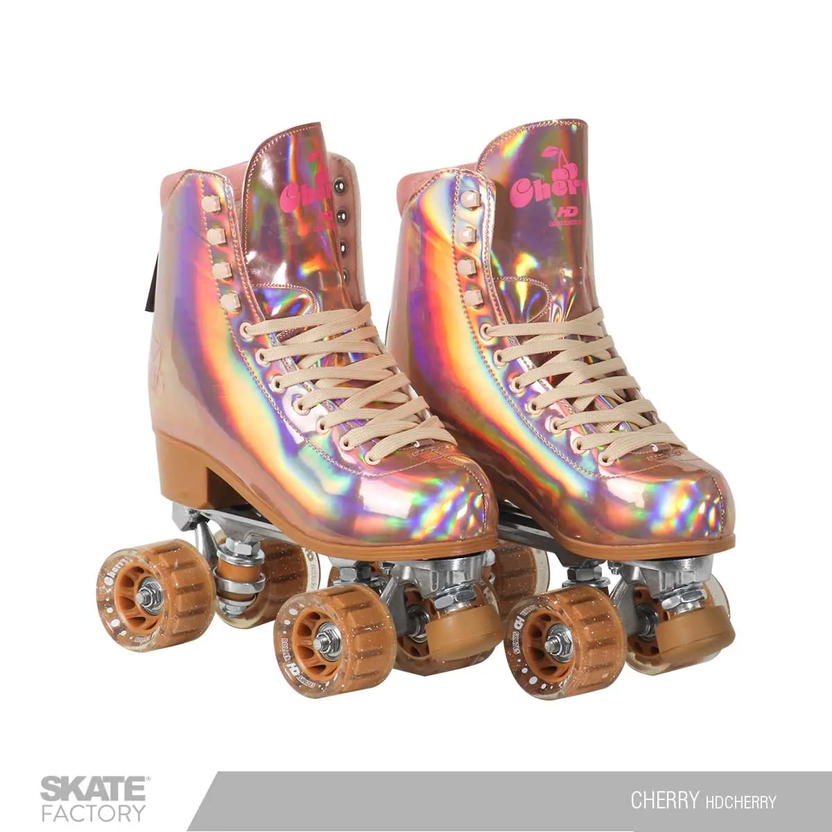PATINES CLÁSICOS CHERRY QUADS DAMA ORO
