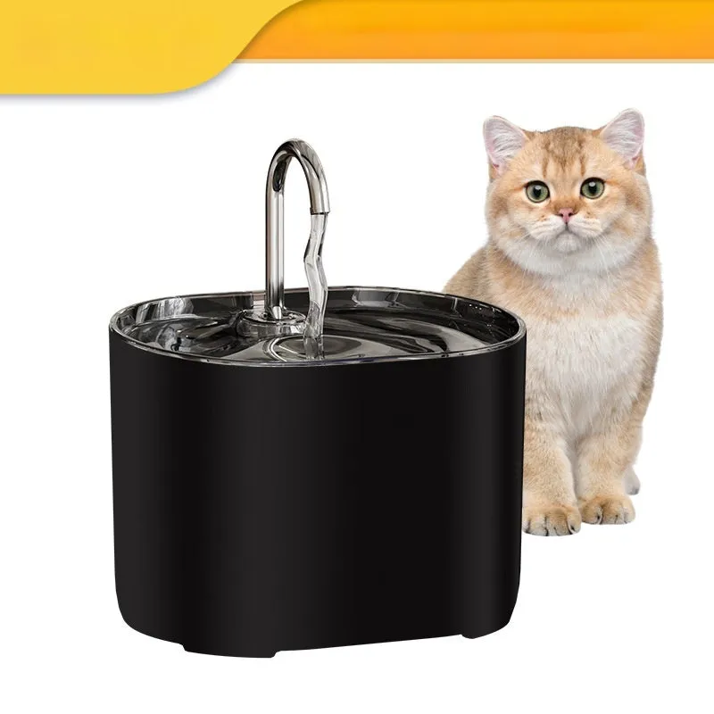 Pet Water Dispenser Loop Filter Smart Cat Water Feeder Alloy Fountain / Dispensador de agua para mascotas, filtro de bucle, alimentador de agua inteligente para gatos, fuente de aleación
