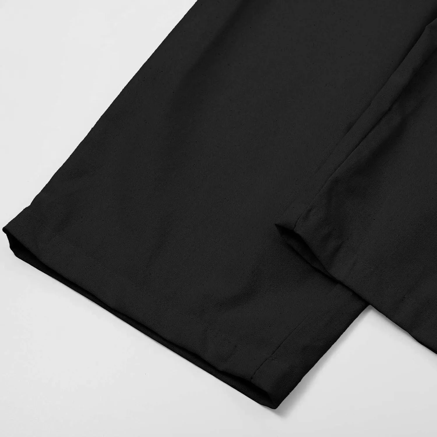 Plus Size Womens Cotton Linen Pants Summer Casual Comfy Beach Pants Straight Leg Drawstring Elastic Waisted Pants