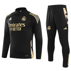 Real Madrid Soccer Tracksuit Black 2024/25