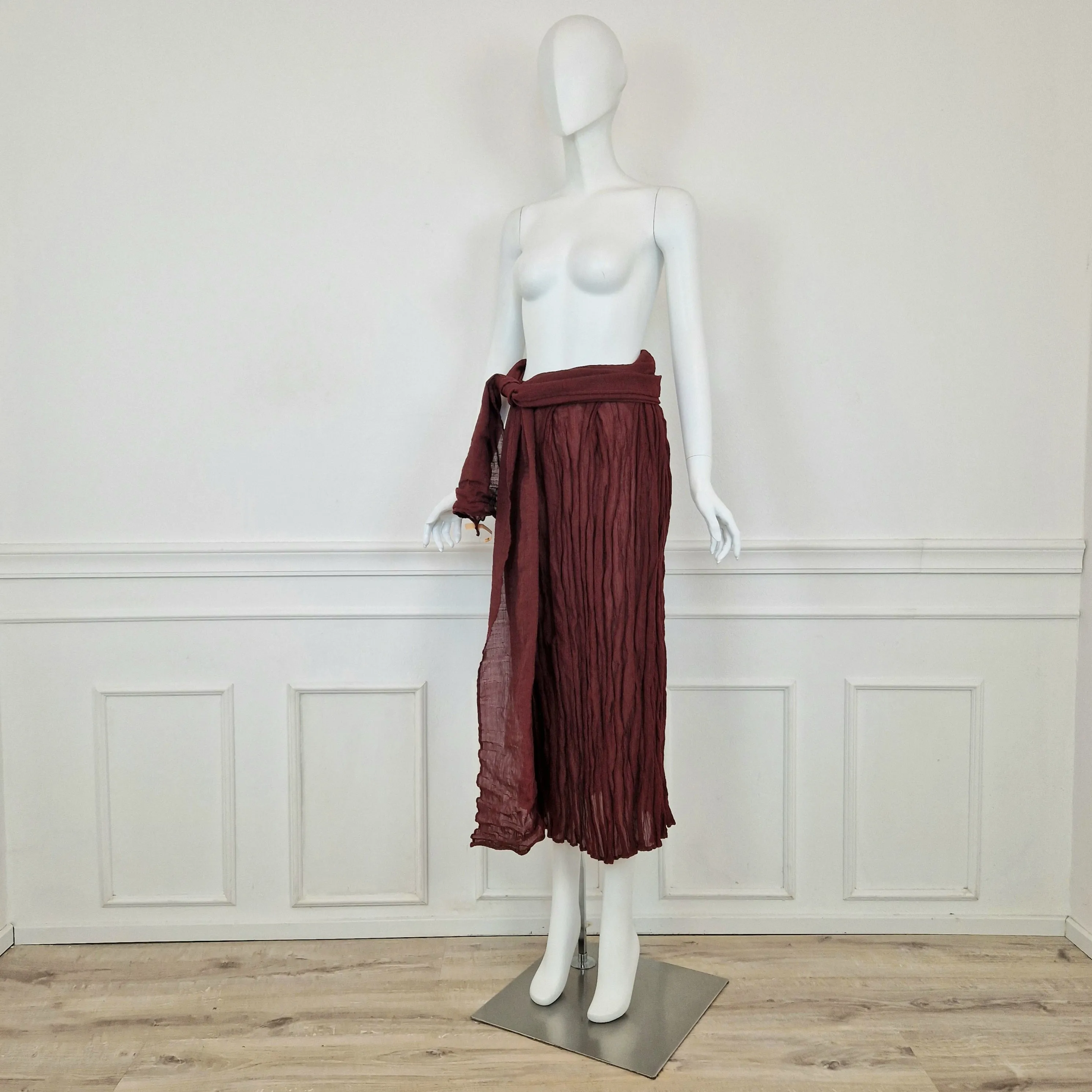 Romeo Gigli | Gonna lunga plissettata bordeaux