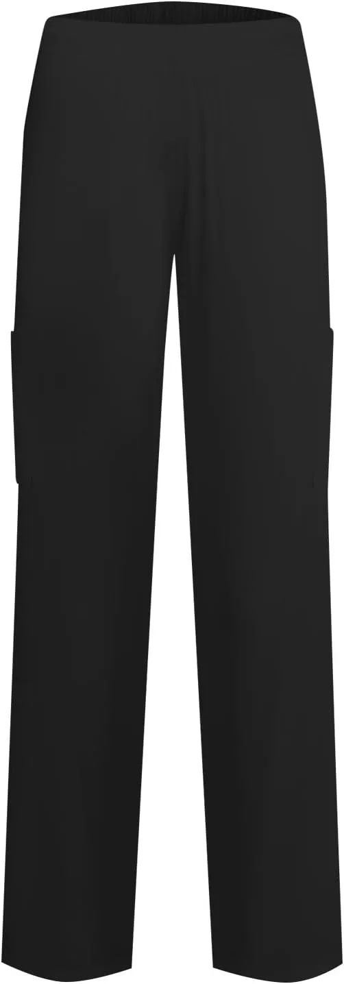 Scrubs for Women Set Nursing Uniforms Set V-Neck Scrub Tops with Pockets & Cargo Pant Top & Tapered Leg Jogger Pants