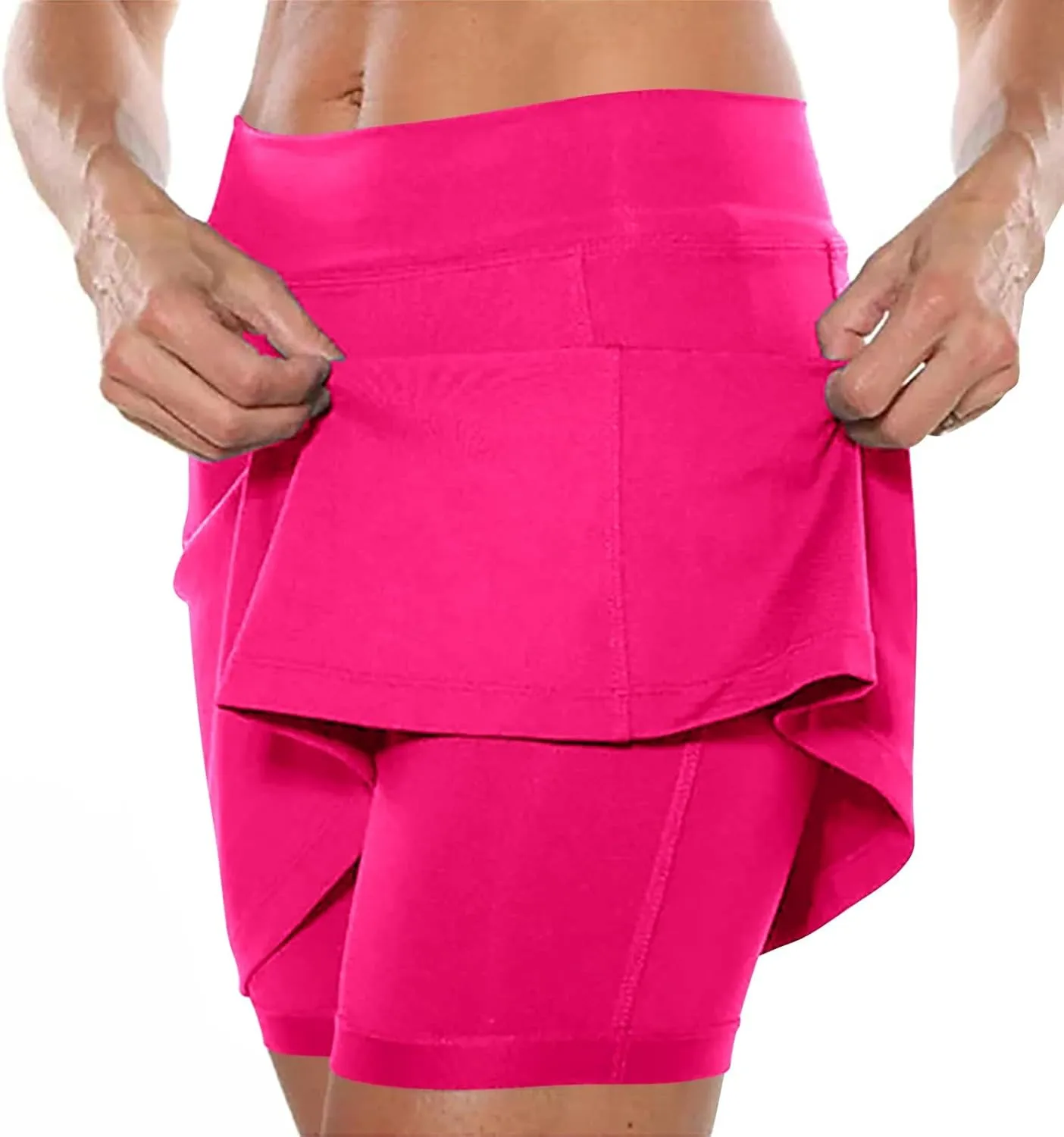 Skorts for Woman Tennis Skirt High Waisted Workout Golf Skorts with Shorts Underneath Quick Dry Gym Athletic Running Skirts