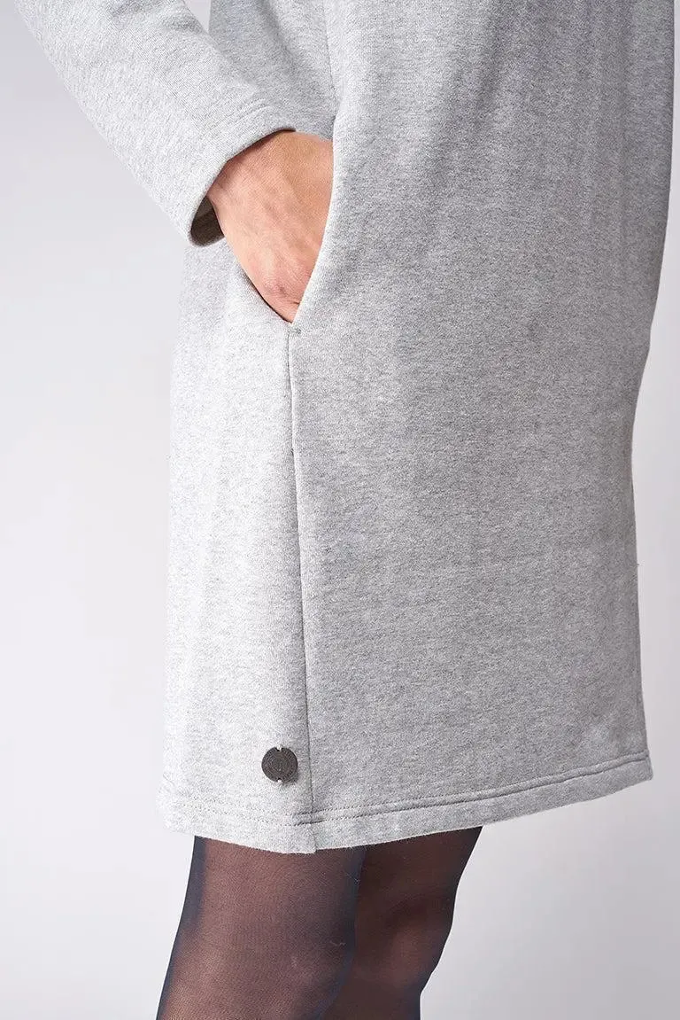 Vestido de algodón Terry de cuello ancho - A2335
