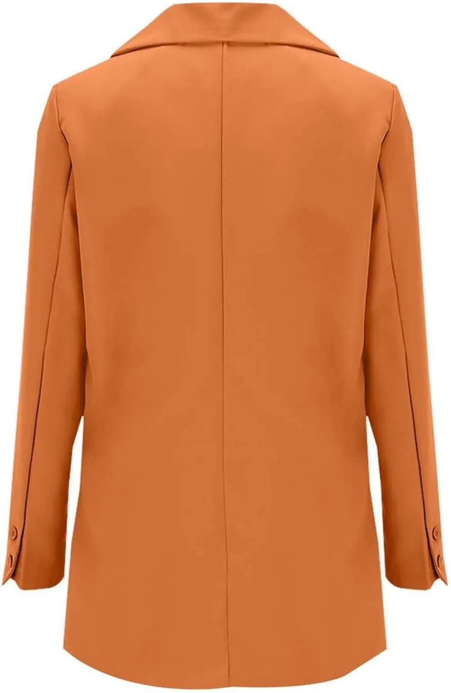 Women's Blazer Jackets Fall Long Sleeve Open Front Button Work Office Suit Jacket with Pockets