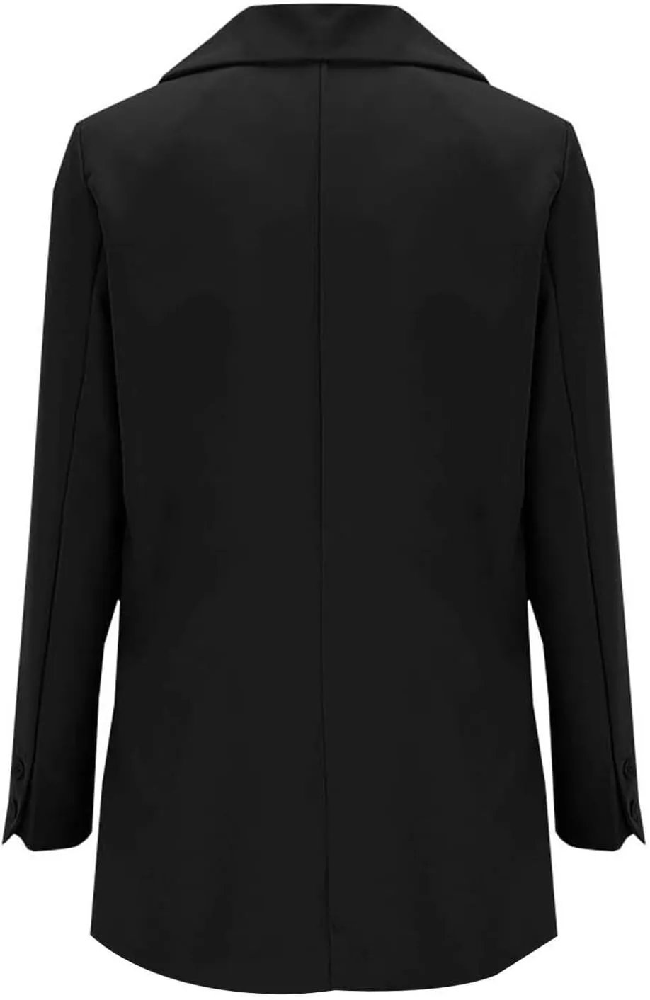 Women's Blazer Jackets Fall Long Sleeve Open Front Button Work Office Suit Jacket with Pockets