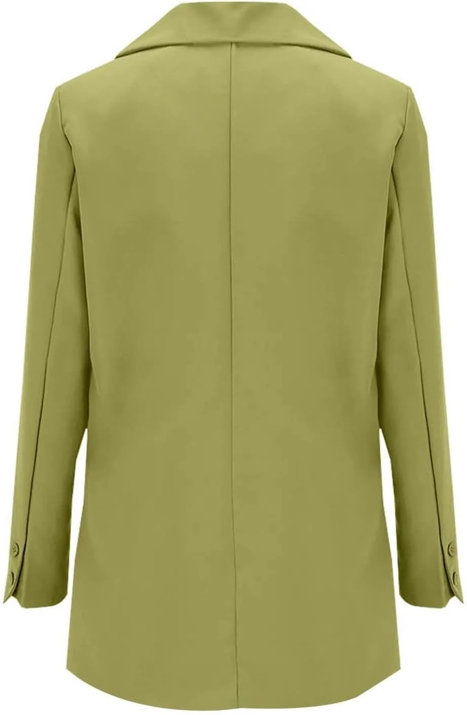 Women's Blazer Jackets Fall Long Sleeve Open Front Button Work Office Suit Jacket with Pockets